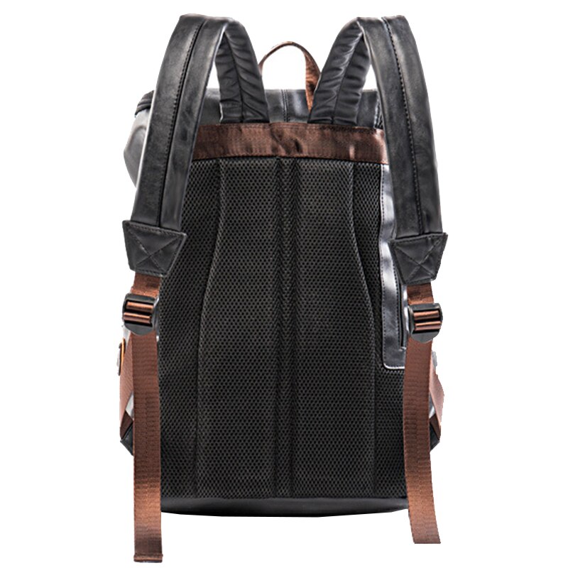 Vicuna Polo Eenvoudige Patchwork Grote Capaciteit Heren Lederen Rugzak Voor Reizen Casual Mochila Mannen Daypacks Lederen Travle Rugzak