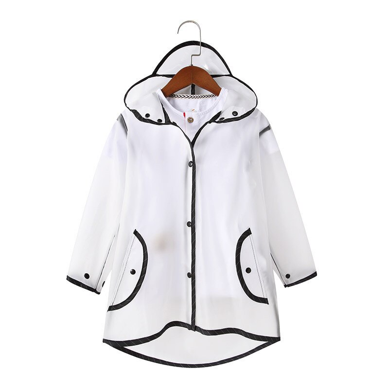 EnkeliBB de capa de lluvia transparente bebé niños y niñas ropa creativa de niño transparente: 9 años