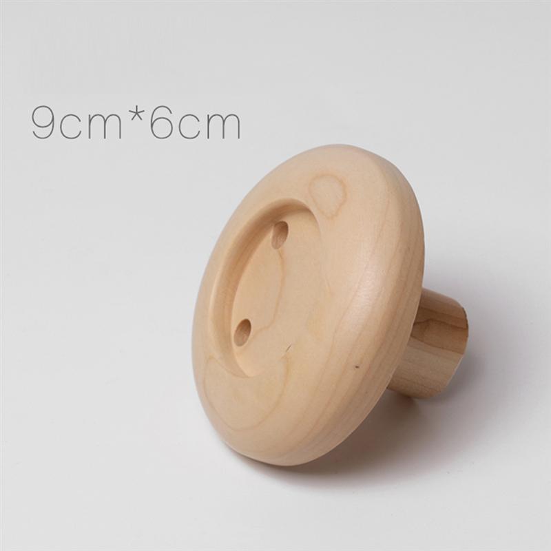 1pc Wooden Button Coat Hooks Wall Mounted Coat Hanging Hooks For Living Room And Bathroom Delicate Coat Hanger: Style B