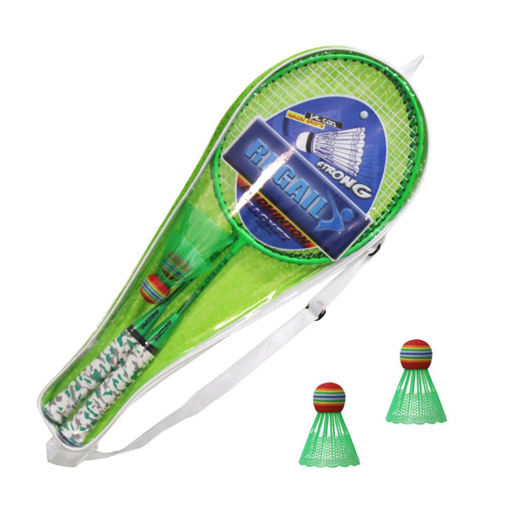 2pcs Badminton Rackets Set Family Double Badminton Racquet nylon iron alloy Lightest Playing Badminton