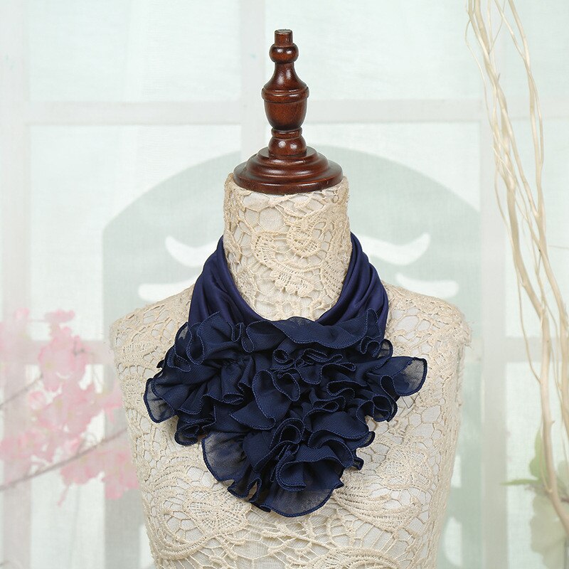 Winter Frauen Schal Blumen- Kragen Schal Luxus Blume Gedruckt Halstuch Ring Nacken Schals: 14