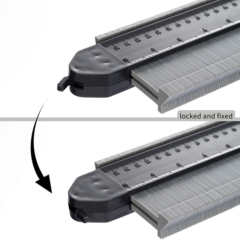 Contour Measuring Instrument with Lock 10 Inch Carpentry Measuring Tool Can Reproduce Irregular Shaped Contour Tool