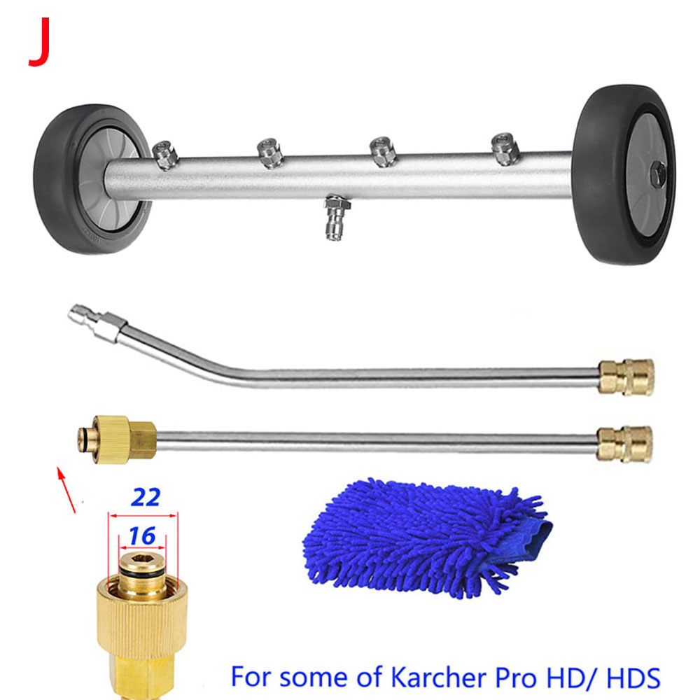 Limpiador de chasis, escoba de agua, lavado de Chasis de coche para Karcher/Parkside/Black Decker, lava la parte inferior de las boquillas de lavado del coche