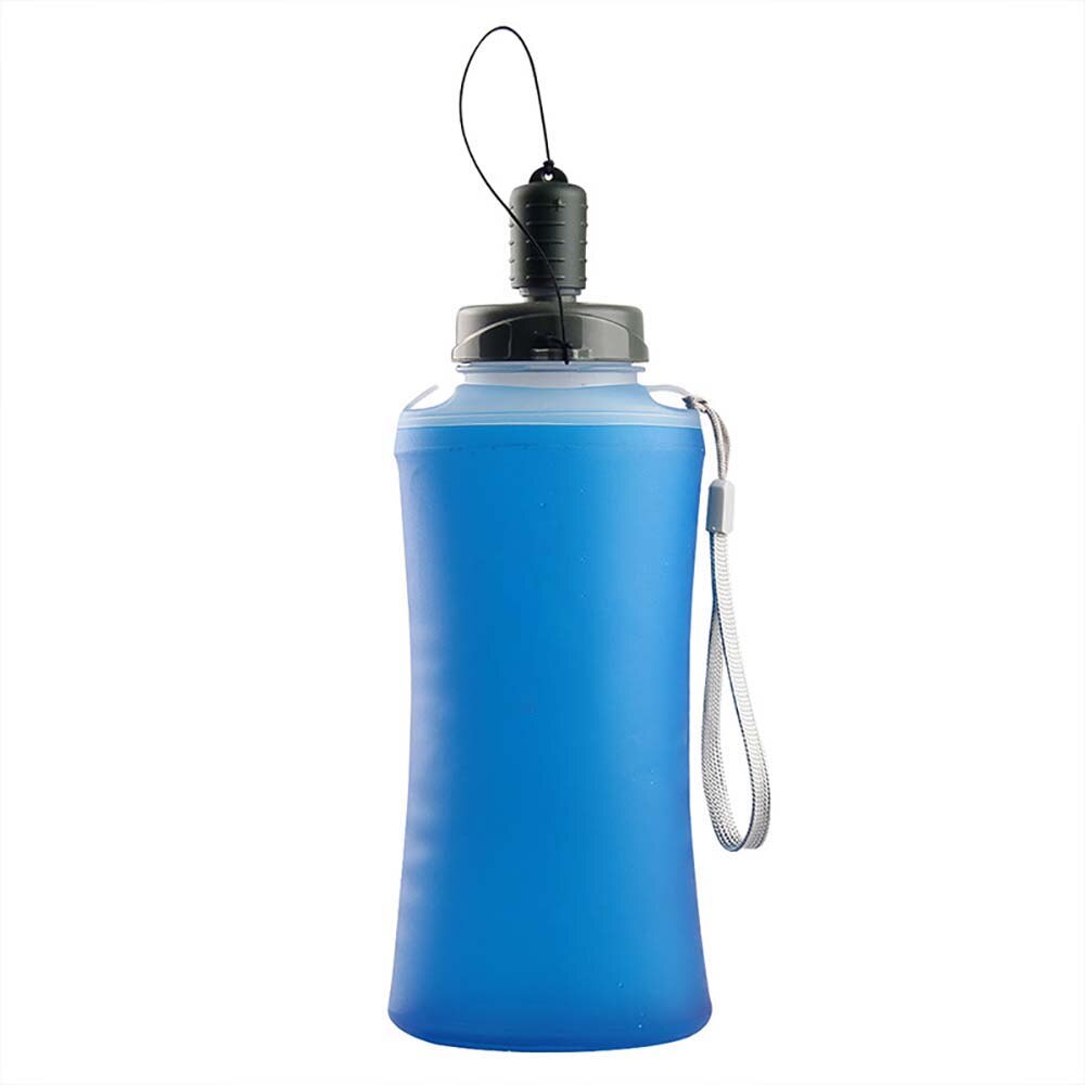 Botella de agua portátil para deportes al aire libre, bolsas plegables de 750ML, protección ambiental, para senderismo y Camping: Default Title