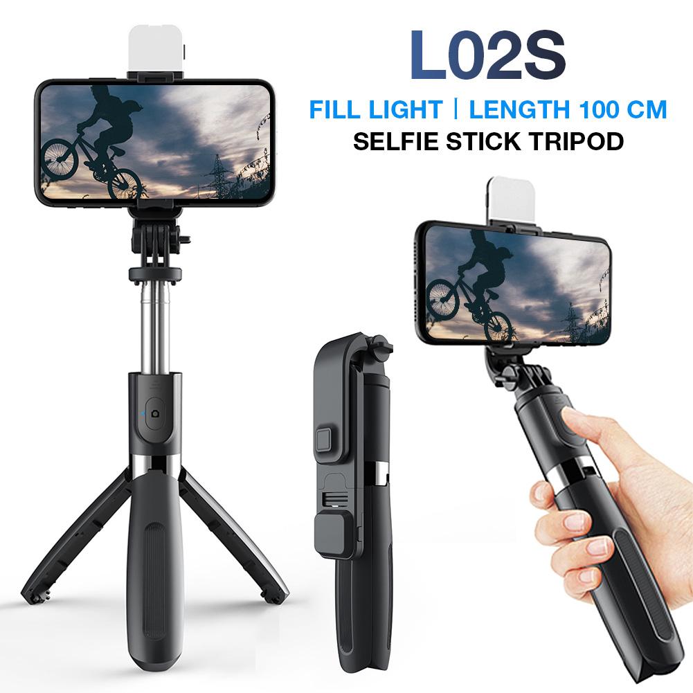 Bluetooth Wireless Selfie Stick Tripod Foldable Extendable Universal Monopod For Smartphones Camera Self-Timer With Fill Light: Default Title