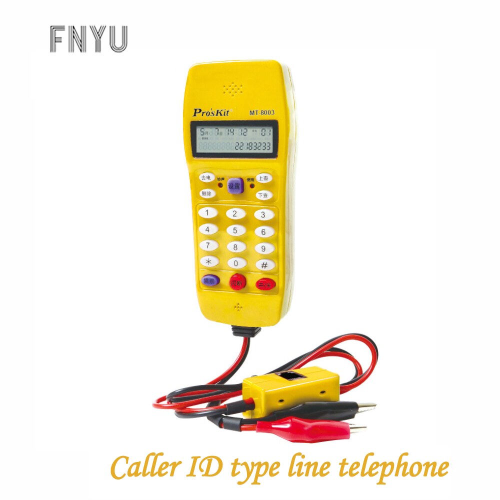 Pro'skit automatic detection phone line tester MT-8003 16-bit LCD Caller type check line Telephone Circuit Finder Repair Tools