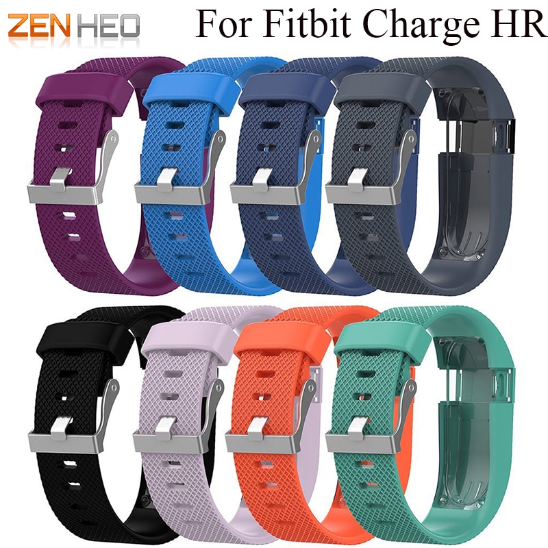 For Fitbit Charge HR Replacement Watch Strap Silicone Watchband for Fitbit Charge HR Activity Tracker Metal Buckle Wrist Band