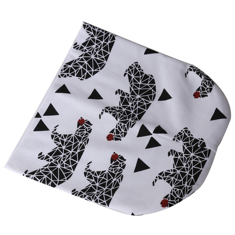 Gorros de lana de punto de algodón con doble Impresión de animales de dibujos animados de para niños y niñas gorros de invierno de primavera y otoño: No 1 white bear