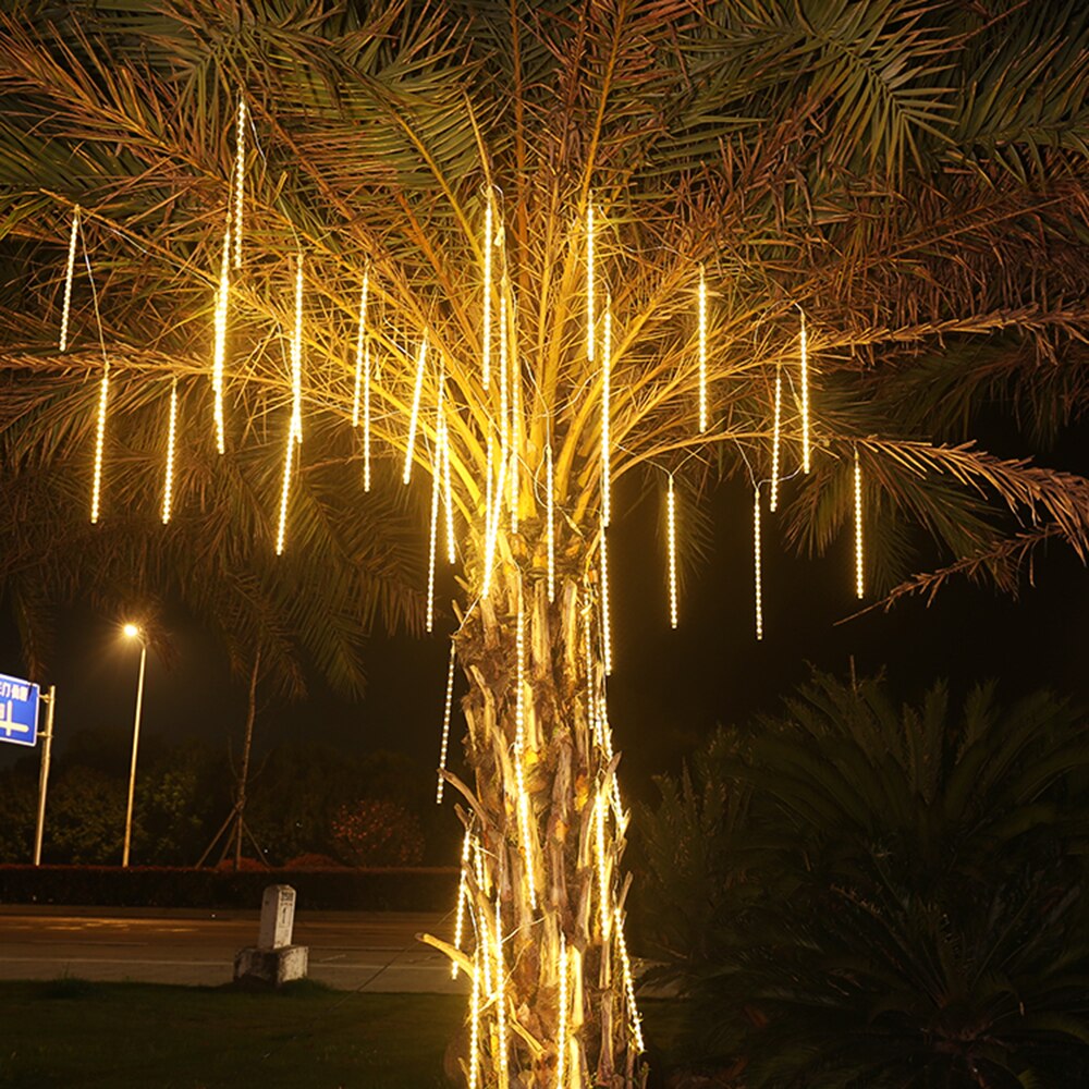 Kerstverlichting buiten voor buiten waterdichte led meteorenregen led lichtsnoer boom tuin decoratieve lamp