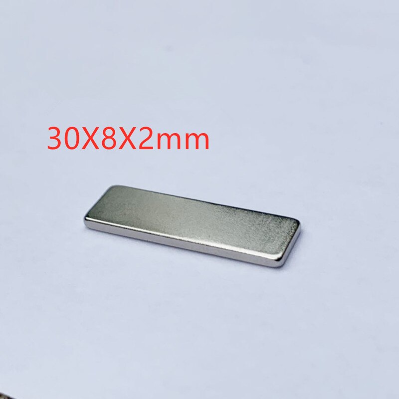 1-10pcs/lot magnet 30x8x2 30x8x3 30x8x5 N35 Strong Square NdFeB Rare Earth Magnet 30*8*2 30*8*3 30*8*5 Neodymium Magnets