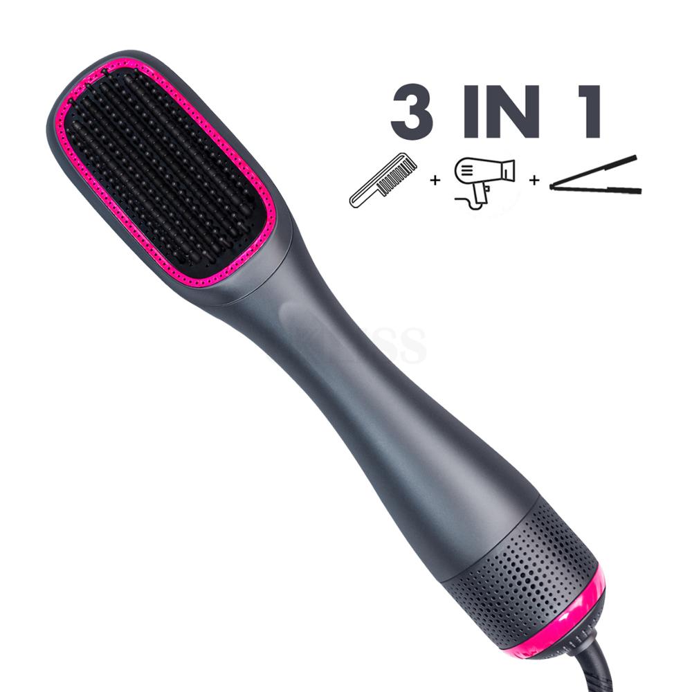 One step hårtørrer børste 7 in 1 air brush hår føntørrer volumizer hår glattejern curler kam rejse hårtørrer børste