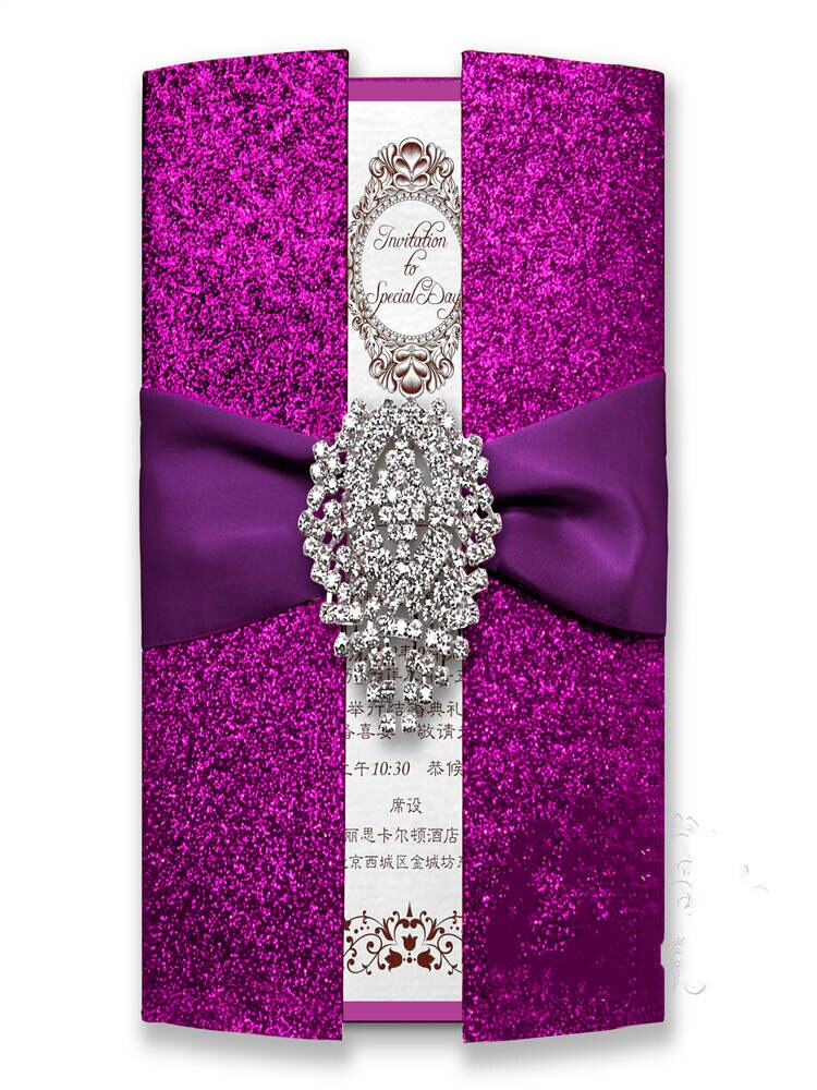 10pcs High-end stamping wedding invitations wedding supplies Wedding invitations card Business invitation: 4