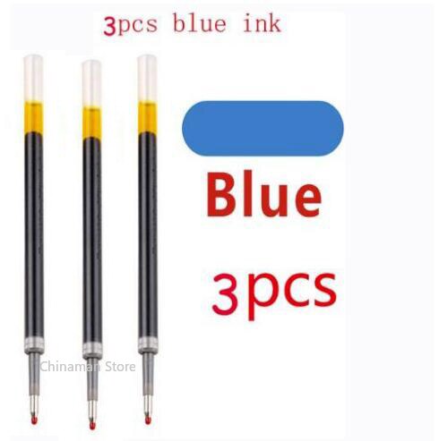 Xiaomi Gel Ink pen Writing Smooth Light Mijia Press the core Replacement Refill Blue Red Black 0.5mm BUSINESS Roller Ball PEN: 3pc blue Refills