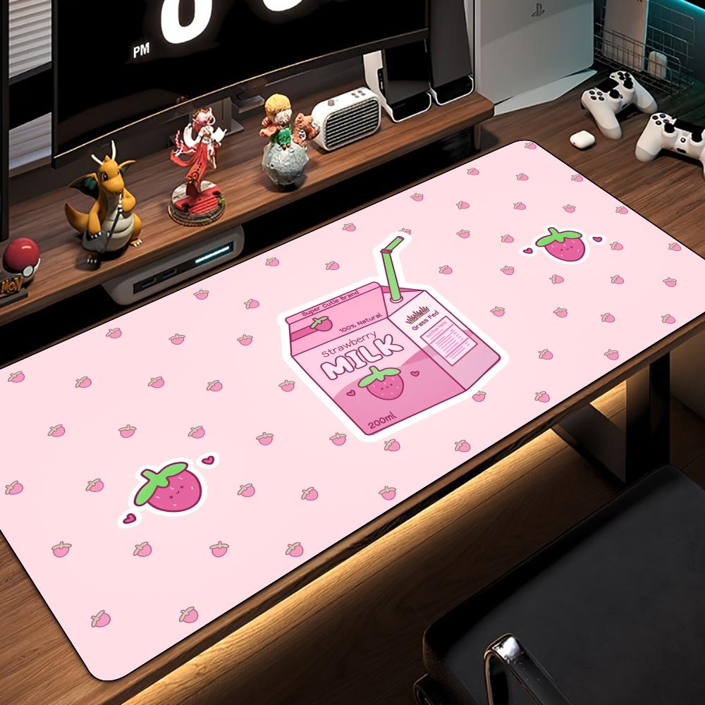 Pink cute keyboard pad Mouse Pad non-Slip rubber base Desk Mat with Stitched Edges pc accessories Gaming mat Extended pad