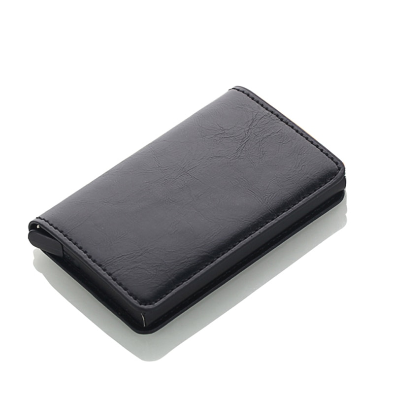 Automatic RFID Card Holder Men Credit Card Holders Business ID Card Case Aluminium Bank Card Wallets