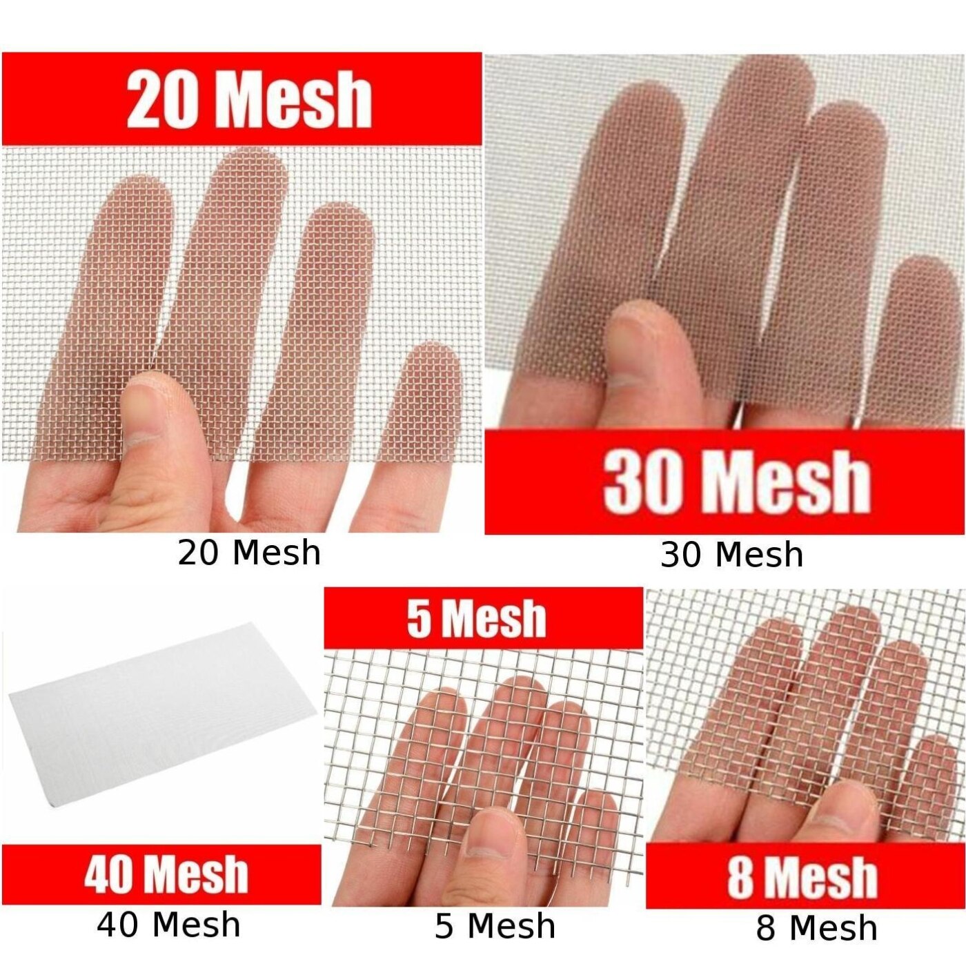 Stainless Steel Filter 5/8/20/30/40 Mesh Woven Wire Filtration 15cmx30cm