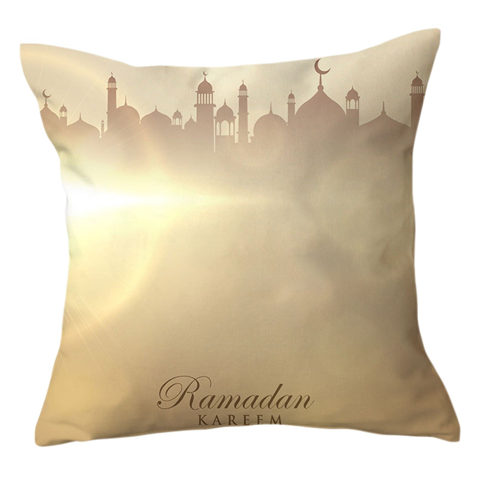 Ramadan Decoratie Kussenhoes Gold Moon Star Eid Mubarak Feestelijke Kussensloop Goedkope Kussensloop Auto Room Decor: H
