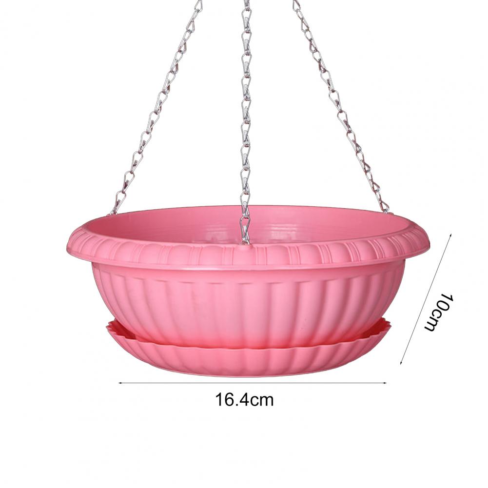 Bright Color Hanging Flower Pot with Chain Triangular Plastic Flower Holder Plant Pot Garden Pots Planters горшок для цветов