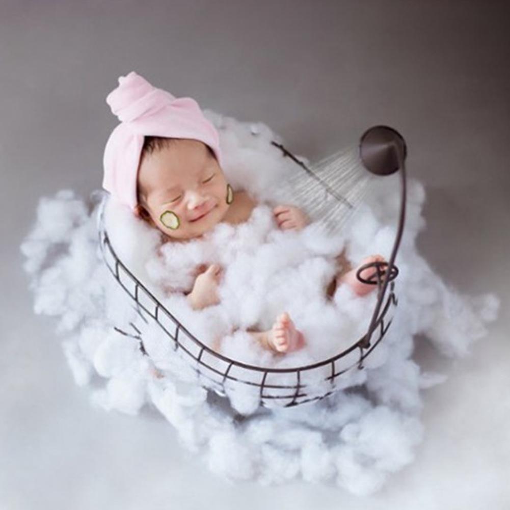 Newborn Photograph Props Basket Child Photography Assisted Full Moon Bathtub Photography Iron Bathtub Props