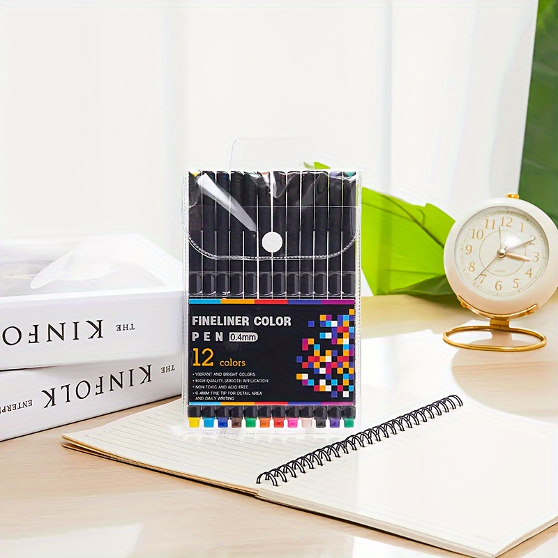 12-100 stücke Bunte Linie Zeichnung Stift Set Micro Spitze Fineliner Stift Zeichnung Malerei Skizze Feine Kunst Marker Büro schule Schreibwaren: WHITE