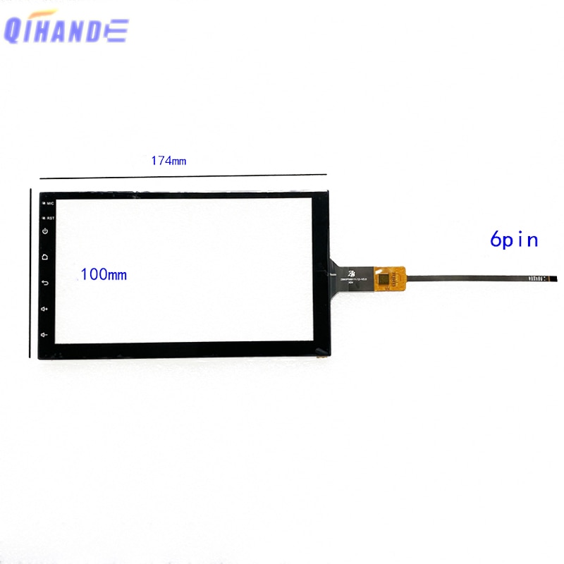 Nova tela de vídeo toque manual 7 pol. para carros com gps 175mm * 100mm, vidro e sensor de toque gtchip