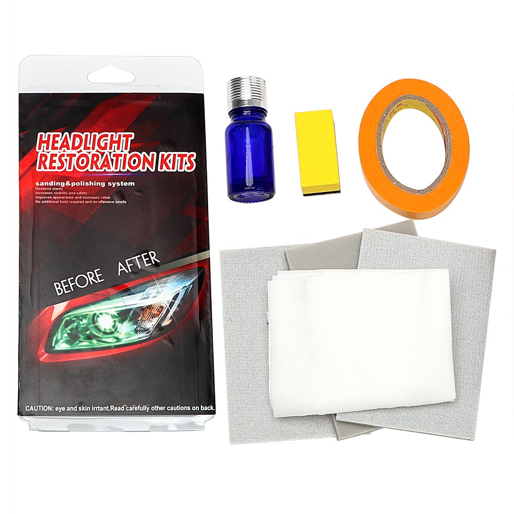 DIY Headlight Restoration Kit Headlamp Brightener Polishing Restores Clarity Anti-scratch UV protective For car headlamp lens