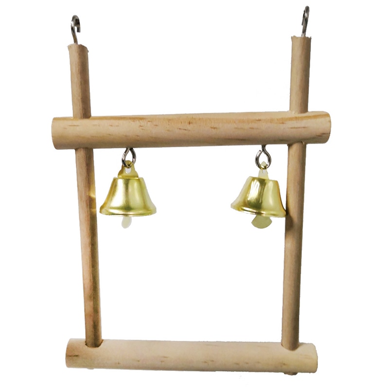 Juguetes colgantes para loros y aves, jaula de madera Natural para loros, periquitos, cacatúas, pinzones, 8 paquetes
