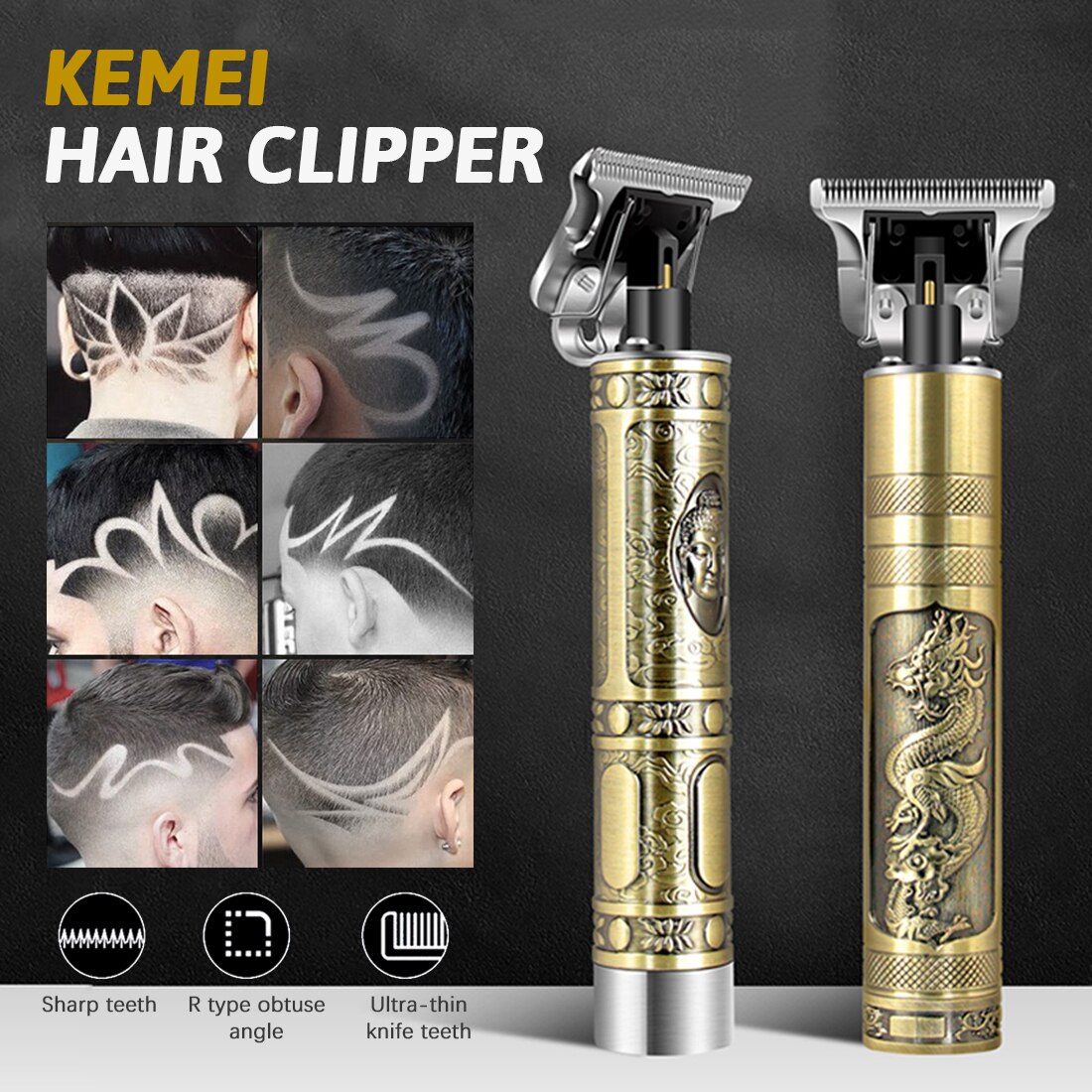T9 Tondeuse Kapper Kapsel Oplaadbare Tondeuse Cordless Mannen Haar Snijmachine Baard Trimmer 0Mm Scheermes Scheerapparaat