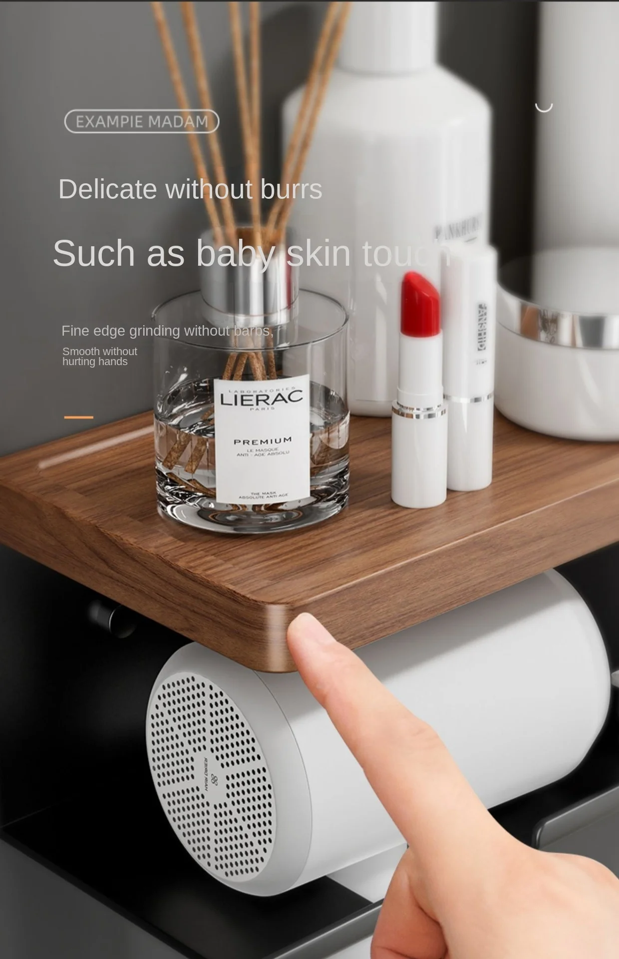 Haardroger Standaard Voor Badkamer, Haardroger Houder, Hout Föhn Houder, Haargereedschap Styling Organizer Voor Badkamer, Blazer Houder