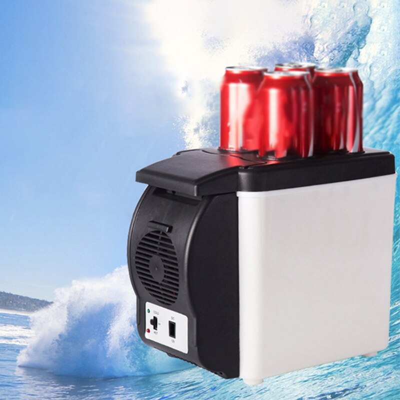 Mini Car Cooler Warmer with Portable Strap Auto Fridge Home Desktop Boat Travel M2EE