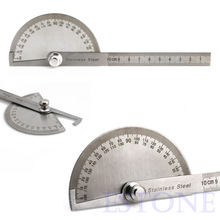 Rustfrit stål 180 graders vinkelmåler vinkel finder arm måle lineal værktøj