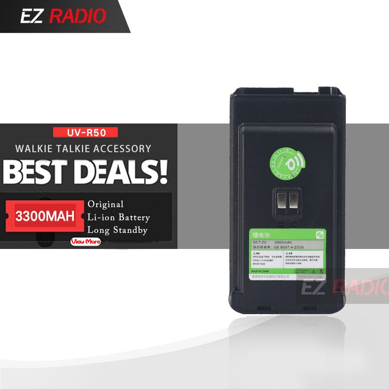 Originele 3300Mah Batterij Voor Quansheng TG-R50 UV-R50 Walkie Talkie TG-UVR50 UV-R50-2 UV-R50-1 Batterij Ham Radio SQ-UV25 Dc 3.7V
