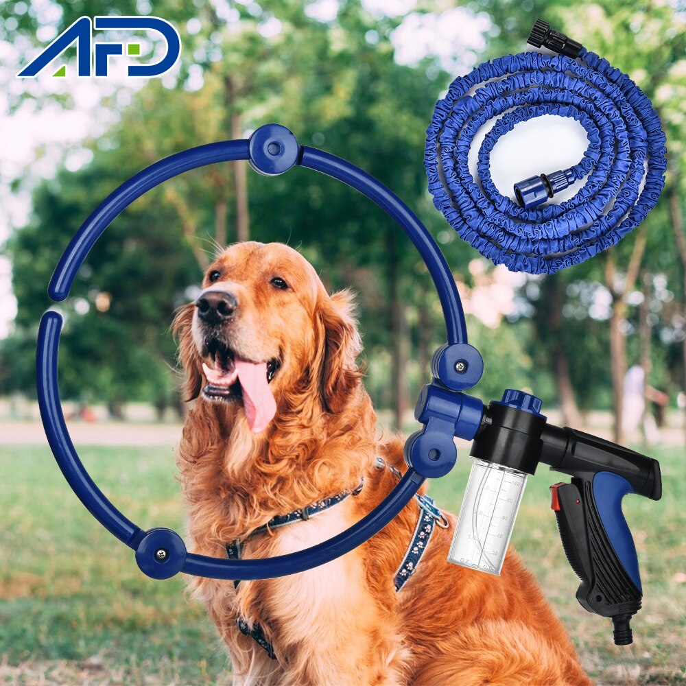 Hond Douche Gereedschap Kit Huisdier Schoonmaakproducten Ring-Vormige Quick Schoonmaken Tool Bad Sproeier Kat Hond Haar Cleaner