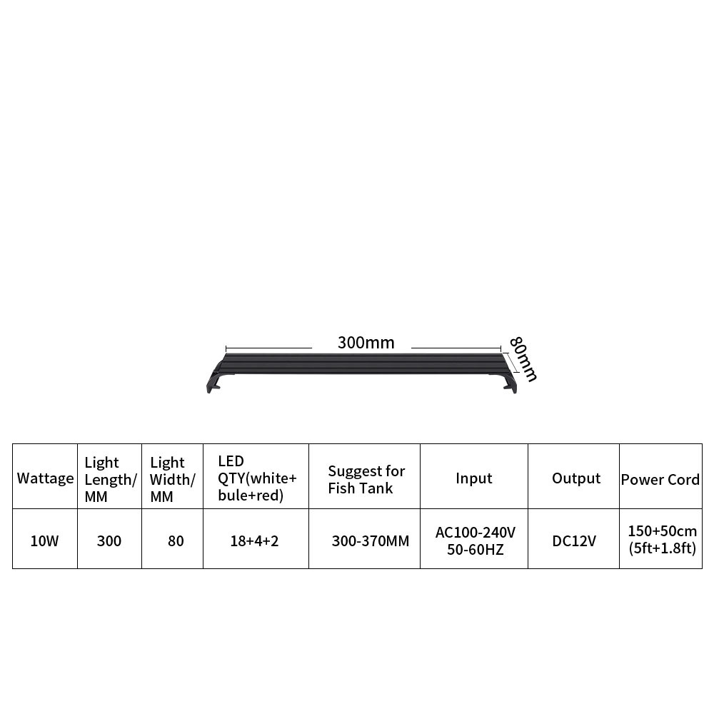 Timer Dimmable Fish Tank Light Marine Coral Lights Aquatic Plants Grow Lighting For Seawater Freshwater Aqaurium Accessories: SZD-D300