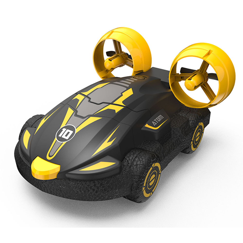 Amphibious Remote Control Car Two In One Water And Land Drift U-Turn Hovercraft Model Tail Thrust Electric Toys: black