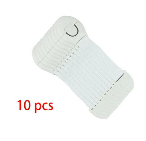10 st/lot babysäkerhet plast slott lådor lås barn skydd lås barnsäkerhet låsdörrar skåp lås remmar: Skåplås 10 pc