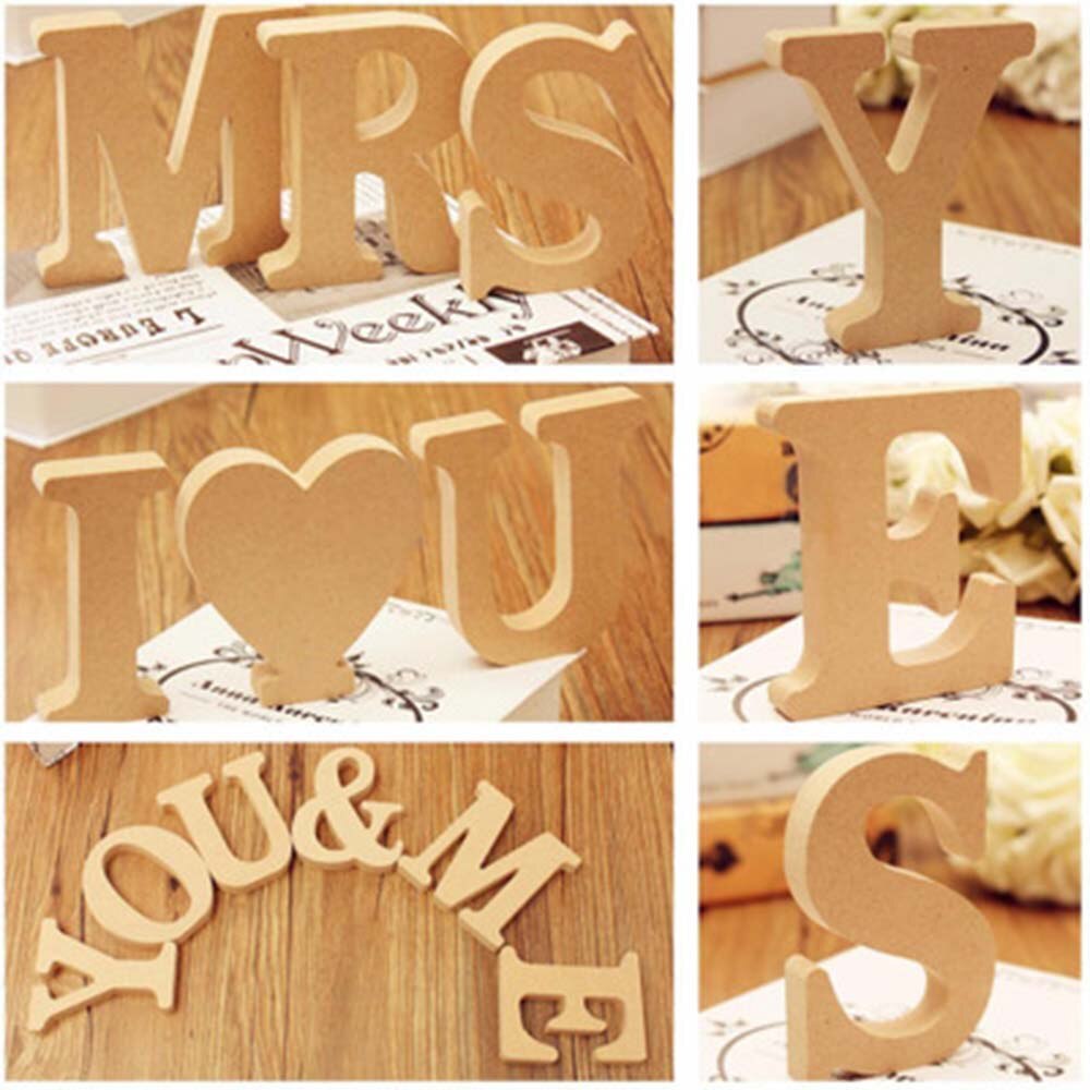 1pcs Retro Wooden letters Alphabet English DIY Craft Wedding Birthday Party Home Decoration Free dropping