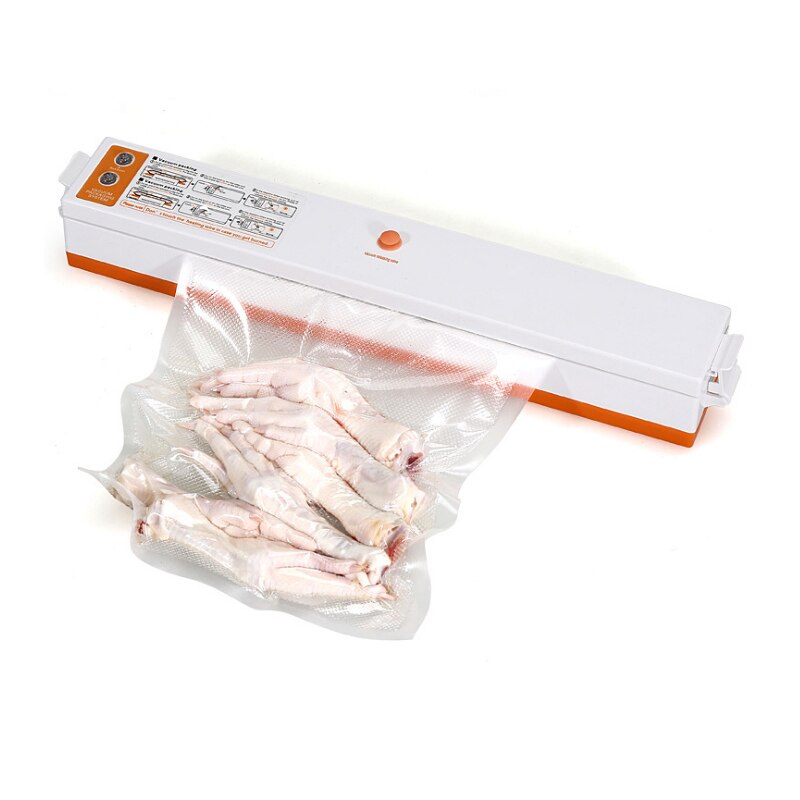 Food Vacuum Sealer Packaging Machine 110V 220V Film Sealer Vacuum Packer Saver Storage Rolls 10Pcs Bags Best Vacuum Food Sealer