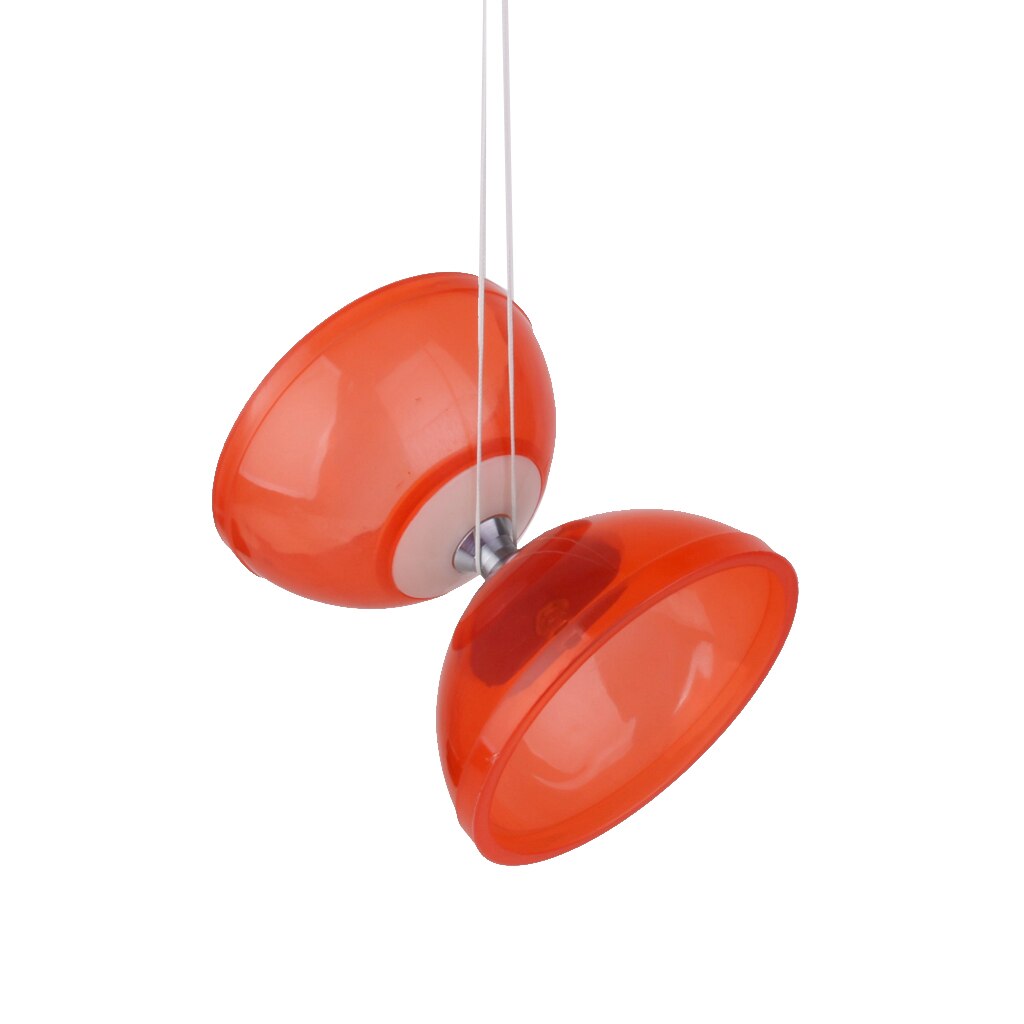 5-Bearing Diabolo Juggling Spinning Kit Toy Set W Handsticks & String Red