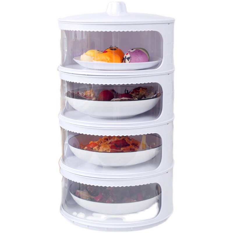 Couverture de nourriture transparente multicouche, empilable, isolation Anti-poussière, couvre-repas anti-mouches, tente de Collection domestique