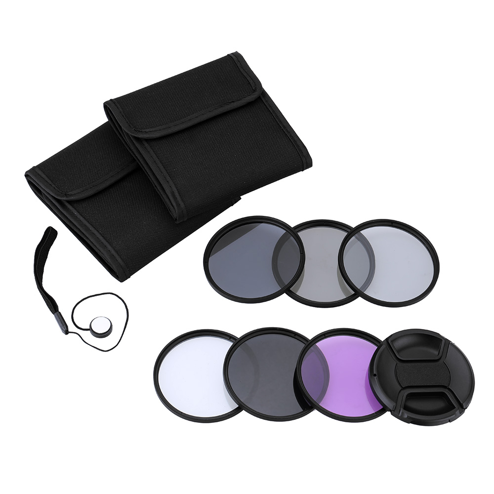 Andoer UV + CPL + FLD + ND(ND2 ND4 ND8) fotografie Filter Kit Set für Nikon Canon Sony Pentax DSLRs 52mm/49/55/58mm/62/67/72/77mm