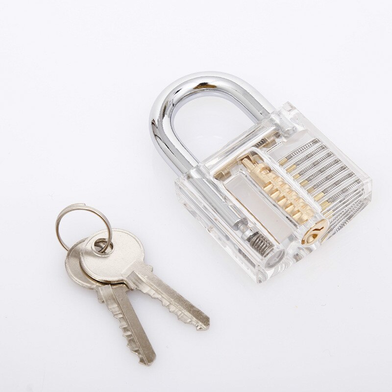 Gennemsigtige låse med to nøgler vælger synlig cutaway mini praksis visning hængelås hasps træningsevne til møbelhardware