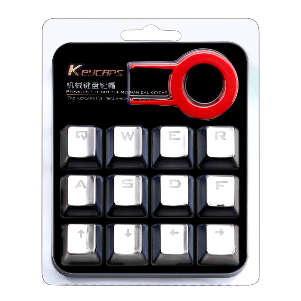 Redragon 12 Key Double Shot Injection Backlit Electroplated mechanical keyboard keycaps For Cherry MX style Including key-puller