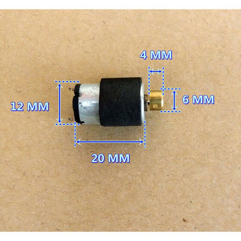 Motor vibrador Micro DC 3V-6V, 1220, superchoque, cabezal vibratorio excéntrico de cobre, accesorios de masajeador, , Mini 12mm x 20mm