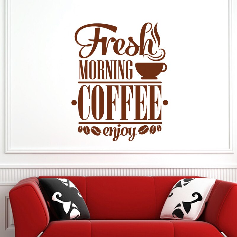 Coffee Shop Sticker Milk tea Decal Cafe Cup Poster Vinyl Art Wall Decor Mural Decoration Break Bread Glass Decals