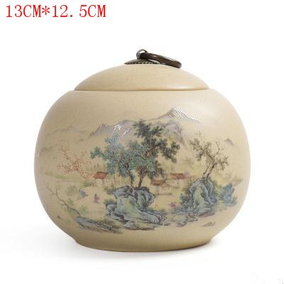 JIA-GUI LUO Farbe Glasur Keramik Tee Caddies Tieguanyin verschlossenen dosen Getrocknete Frucht Tragbare reise Tee Kasten D057: 1