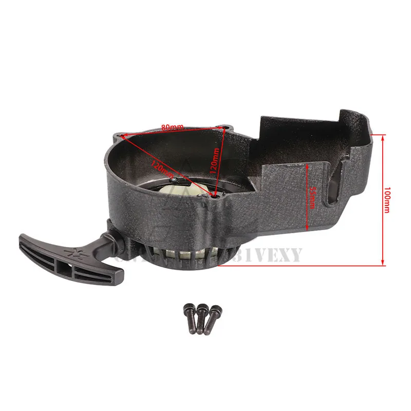 Aluminium Minimoto Easy Recoil Pull Starter für 2-Takt 47cc 49cc Motor Pocket Bike Mini Moto Dirt Bike Kinder ATV Quad