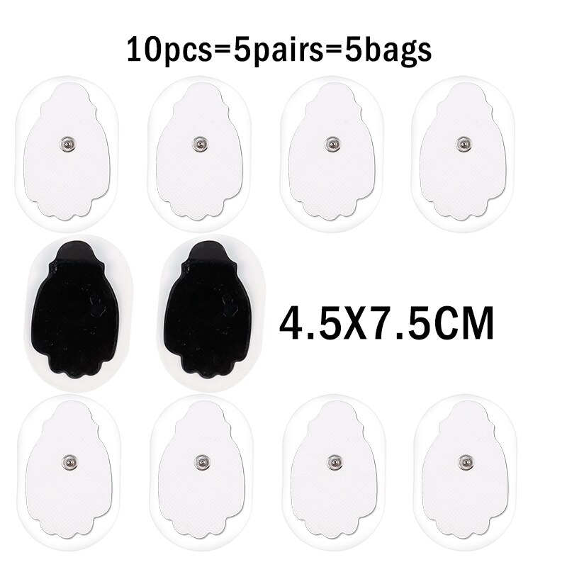 10/20Pcs Self-adhesive Electrode Pads for Tens Machine Acupuncture Digital Therapy Replacement Patches ABS EMS Massager Health: 10pcs 4.5x7.5cm