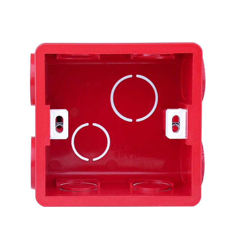 Vægplade justerbar intern kassette montering wifi touch switch usb stikboks hvid plastmaterialer til 86 type standard: Rød