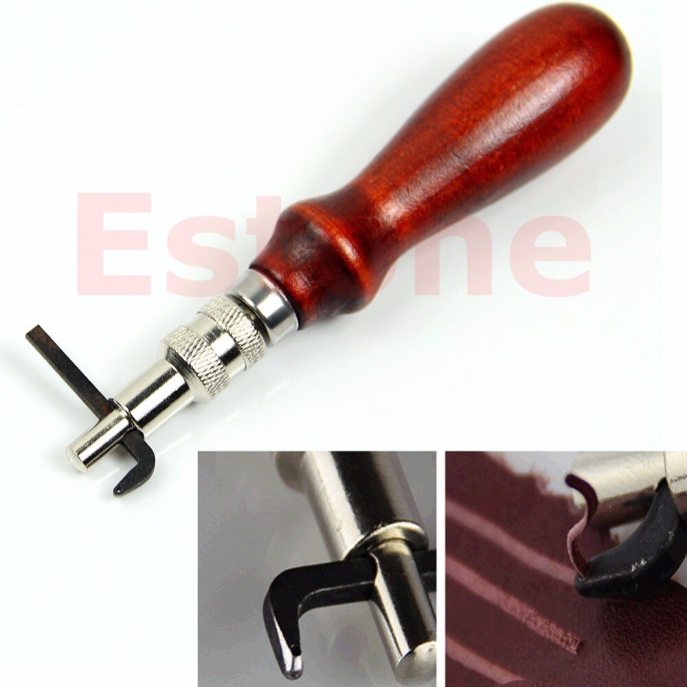 Stitching Edge Groover Leathercraft Groove Tool Adjustable Leather For Handwork S11
